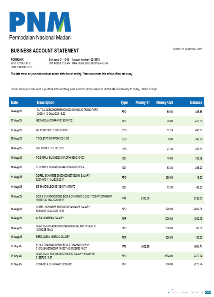 Download Permodalan Nasional Madani business firm statement Word and PDF format Photoshop template
